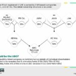 Case where a portion of shares are held by a publicly listed company